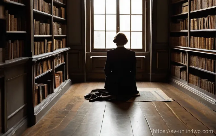 과거 자아 화해의 기초  왜 필요할까 - **Prompt 1: The Weight of the Past**
    A lone, thoughtful woman in her late 20s, dressed in a mode...